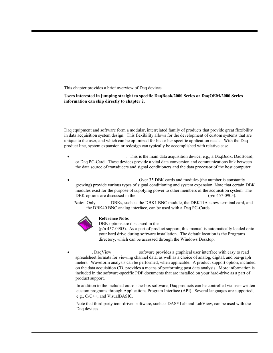 Ch 1 - daq systems, Daq systems, the modular concept, Daq systems 1 | Measurement Computing DaqBook 2000 Series User Manual | Page 11 / 90