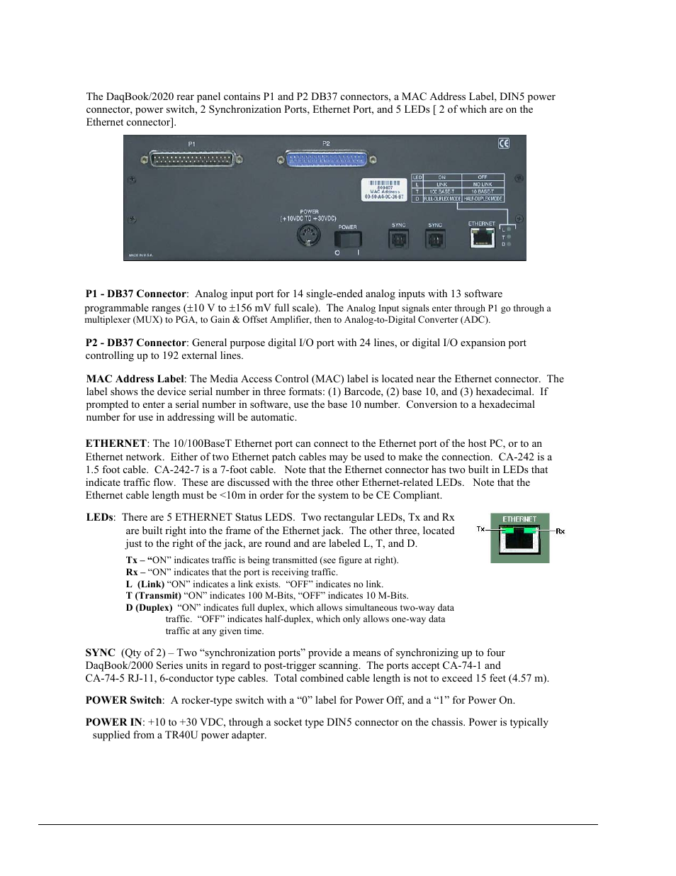 Measurement Computing DaqBook 2000 Series User Manual | Page 32 / 90