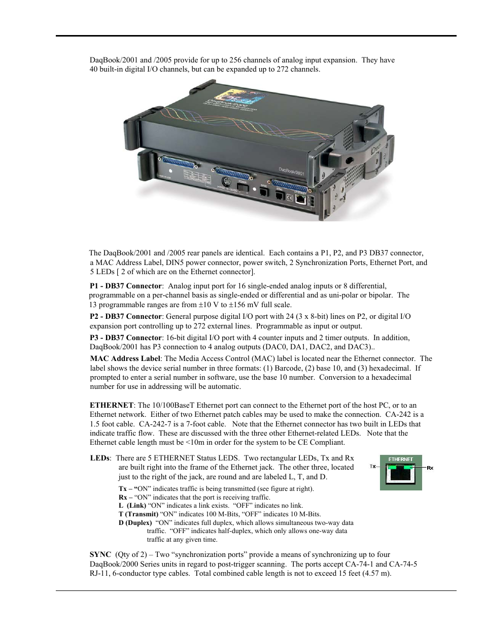 Daqbook/2001 and daqbook/2005 | Measurement Computing DaqBook 2000 Series User Manual | Page 33 / 90