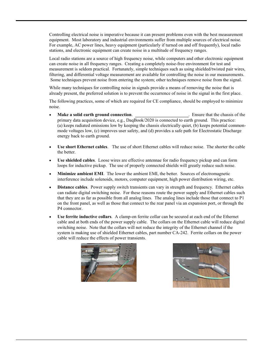 Noise considerations | Measurement Computing DaqBook 2000 Series User Manual | Page 60 / 90