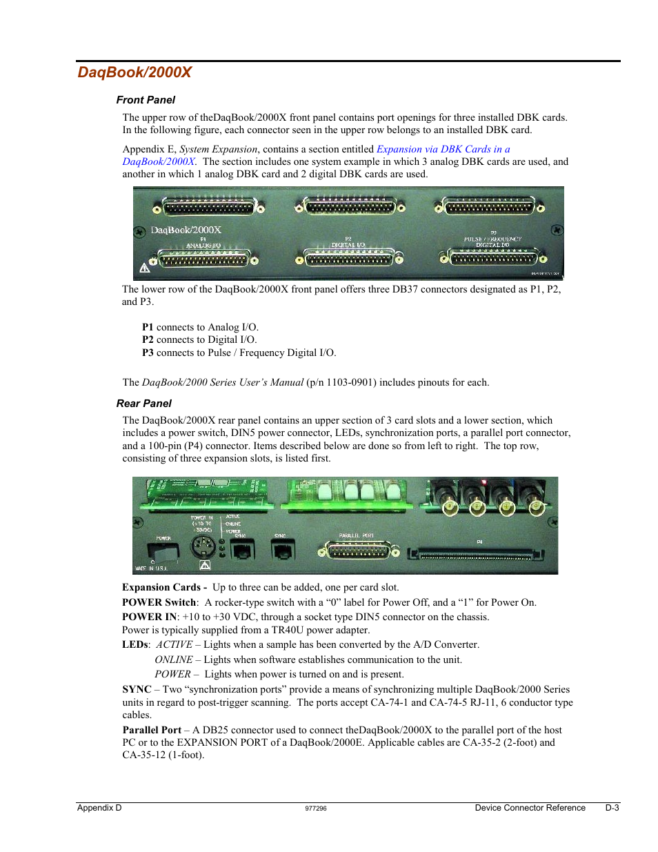Daqbook/2000x | Measurement Computing DaqBook 2000 Series Installation User Manual | Page 29 / 46