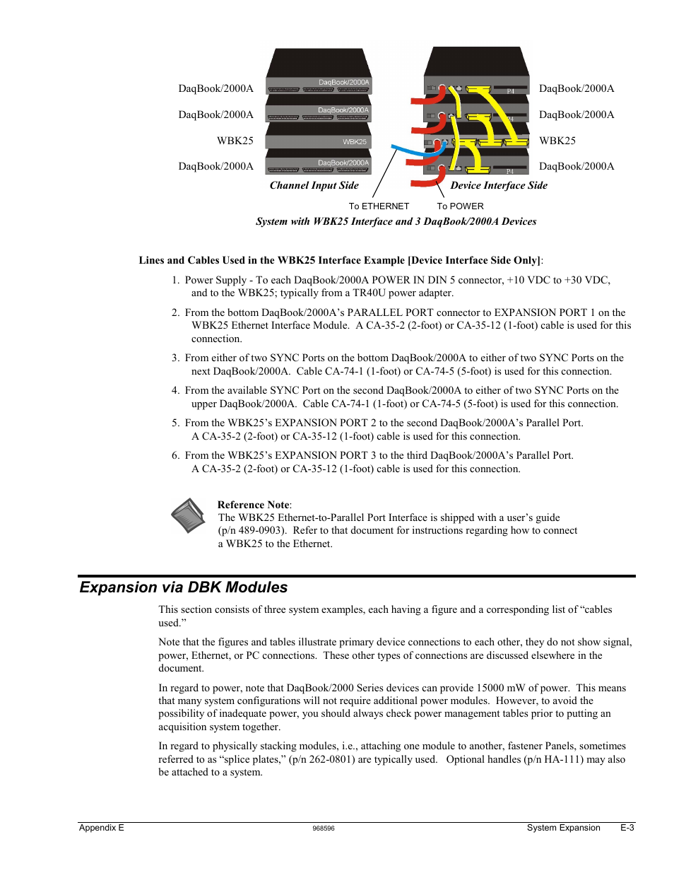Expansion via dbk modules | Measurement Computing DaqBook 2000 Series Installation User Manual | Page 35 / 46