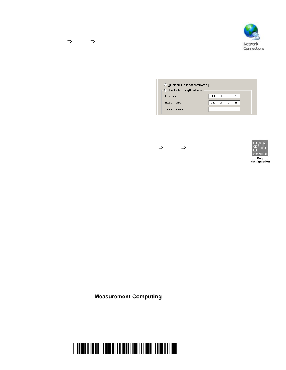 Step 4 - configure computer network settings, Step 5 - configure & test the system, Step 6 - connect data acquisition signal lines | Measurement Computing DaqScan 2000 Series User Manual | Page 10 / 74