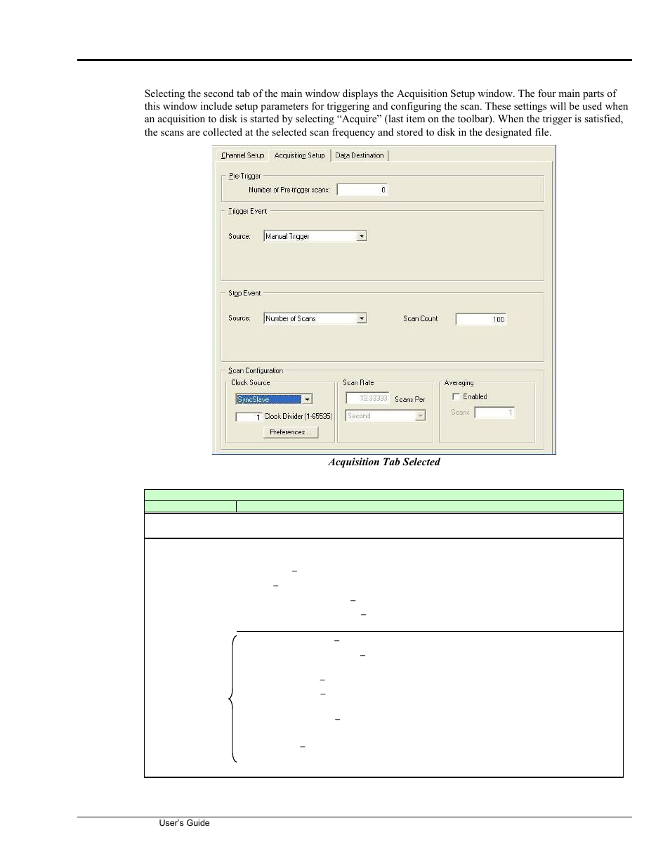 Acquisition setup | Measurement Computing DaqView User Manual | Page 27 / 86