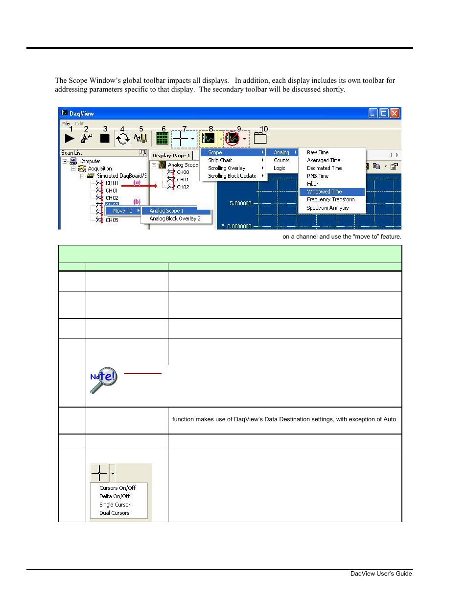 Global toolbar | Measurement Computing DaqView User Manual | Page 38 / 86
