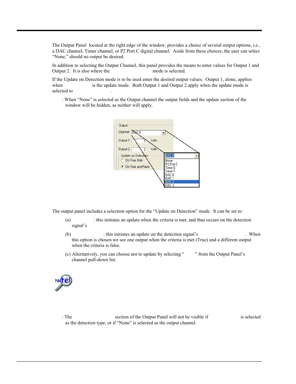 Output panel, Output panel ……11-4 | Measurement Computing DaqView User Manual | Page 64 / 86