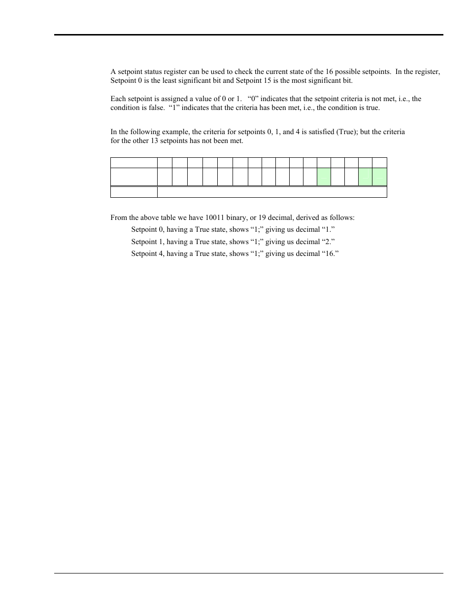 Setpoint status register, Setpoint status register …… 11-7 | Measurement Computing DaqView User Manual | Page 67 / 86