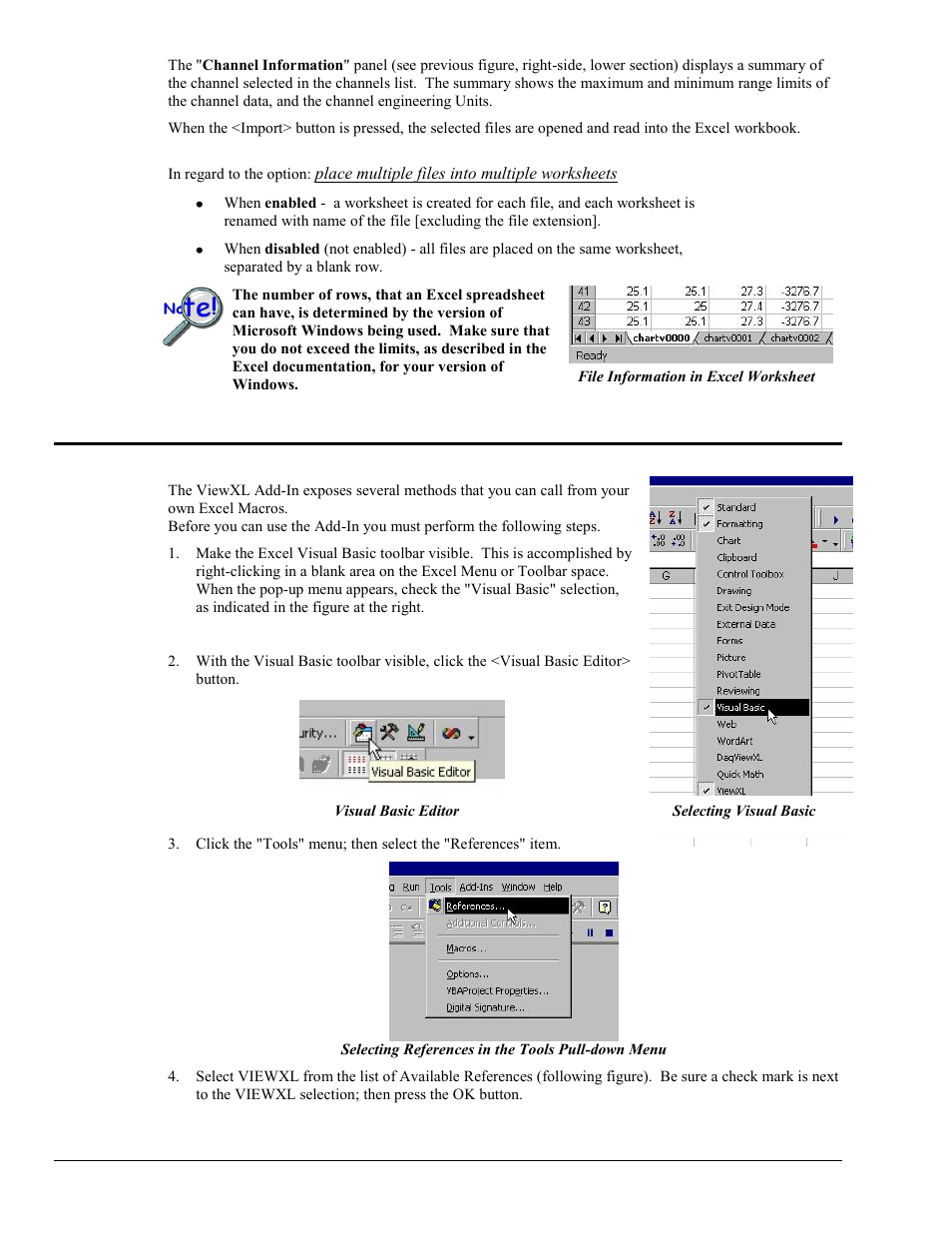 Using the viewxl program api | Measurement Computing DaqView User Manual | Page 82 / 86