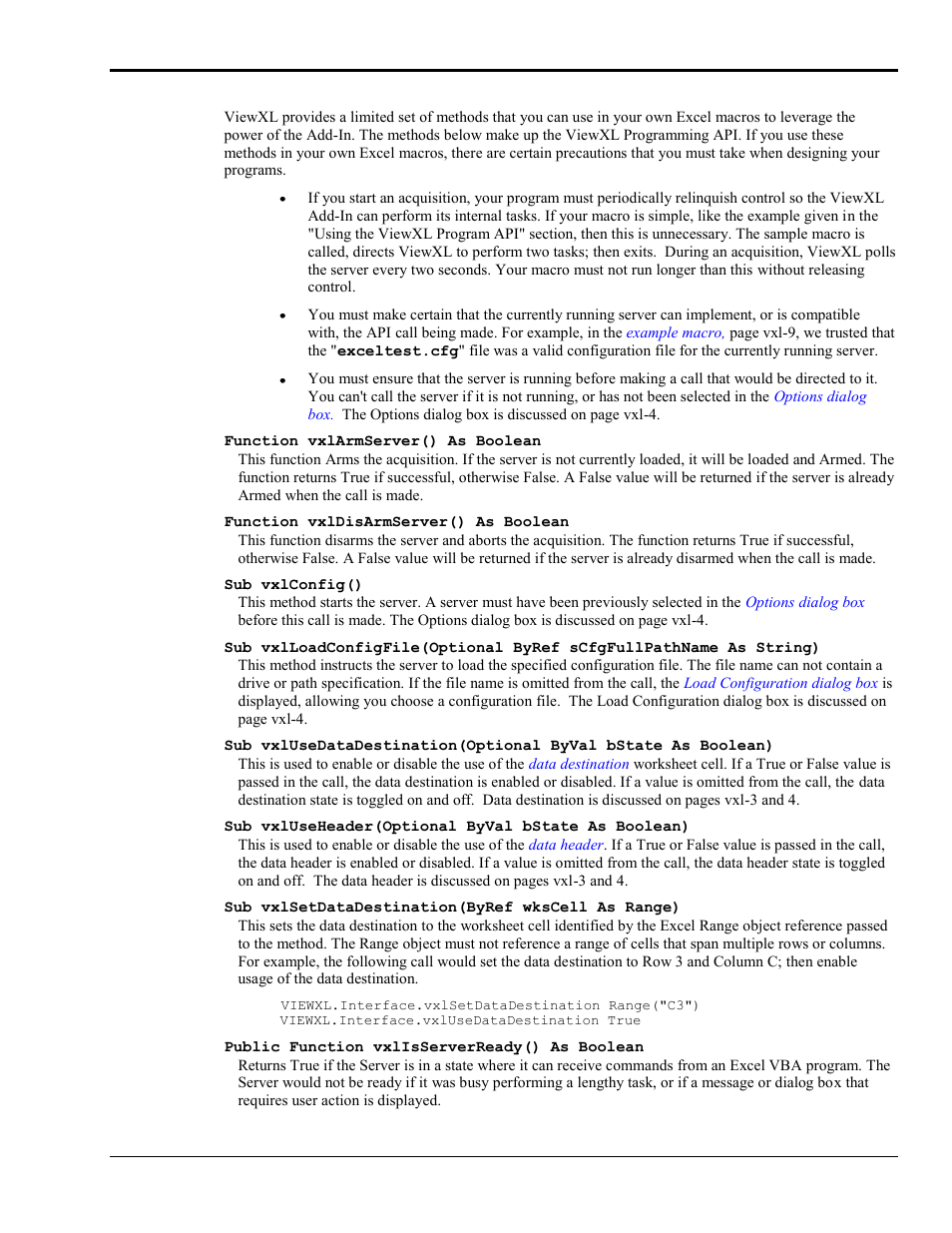 Viewxl api definition | Measurement Computing DaqView User Manual | Page 85 / 86