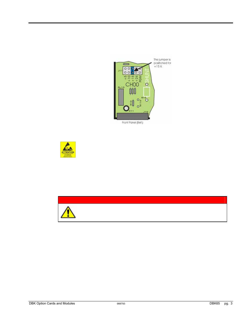 Selecting an excitation voltage, Warning | Measurement Computing DBK Part 2 User Manual | Page 131 / 306