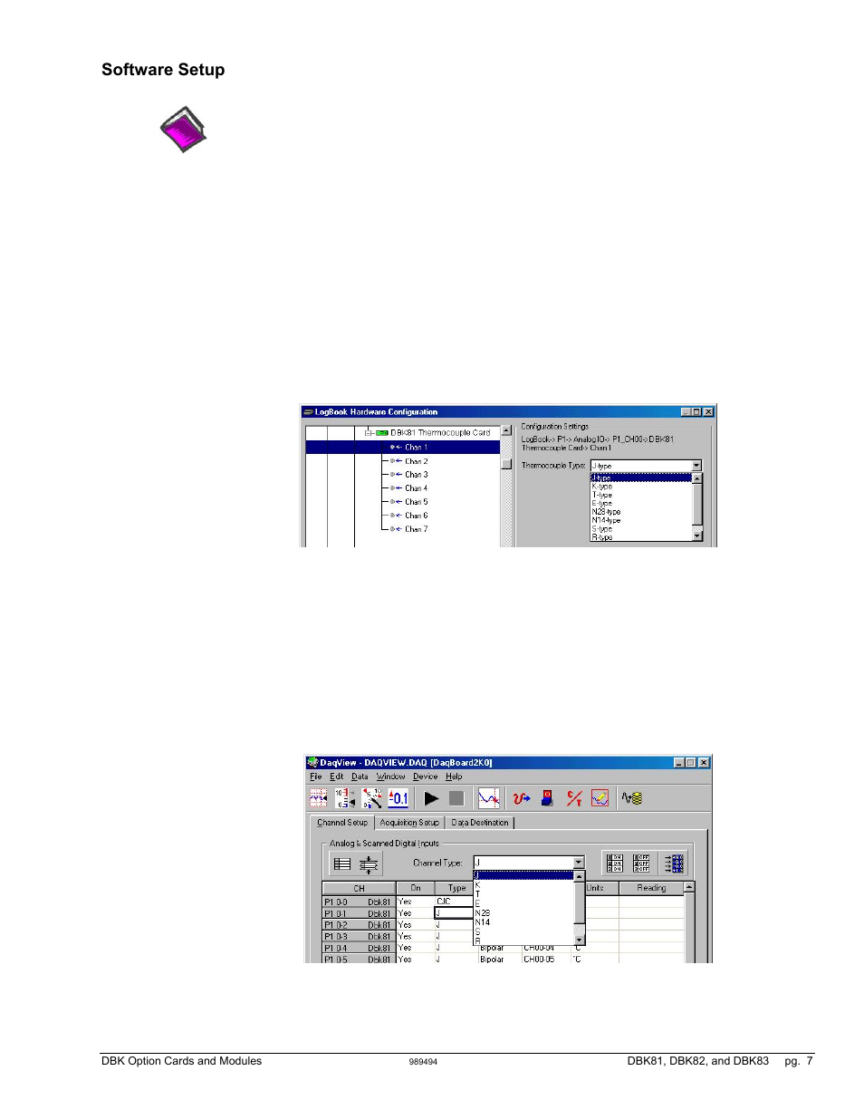 Software setup | Measurement Computing DBK Part 2 User Manual | Page 157 / 306