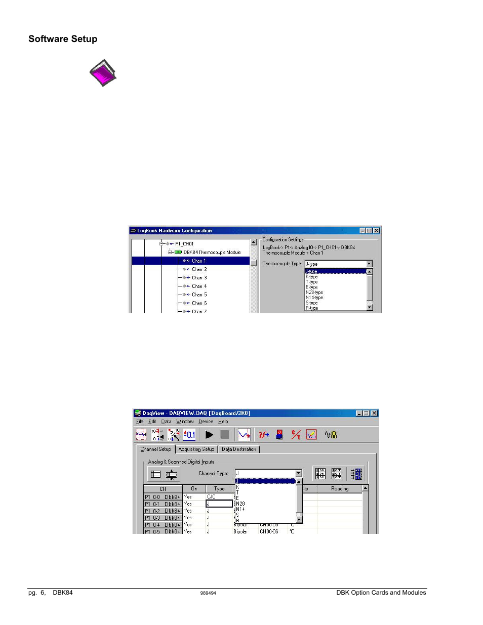 Software setup | Measurement Computing DBK Part 2 User Manual | Page 166 / 306