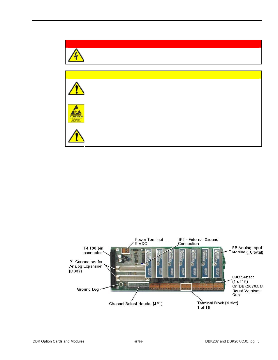 Warnings, cautions, and tips | Measurement Computing DBK Part 2 User Manual | Page 231 / 306