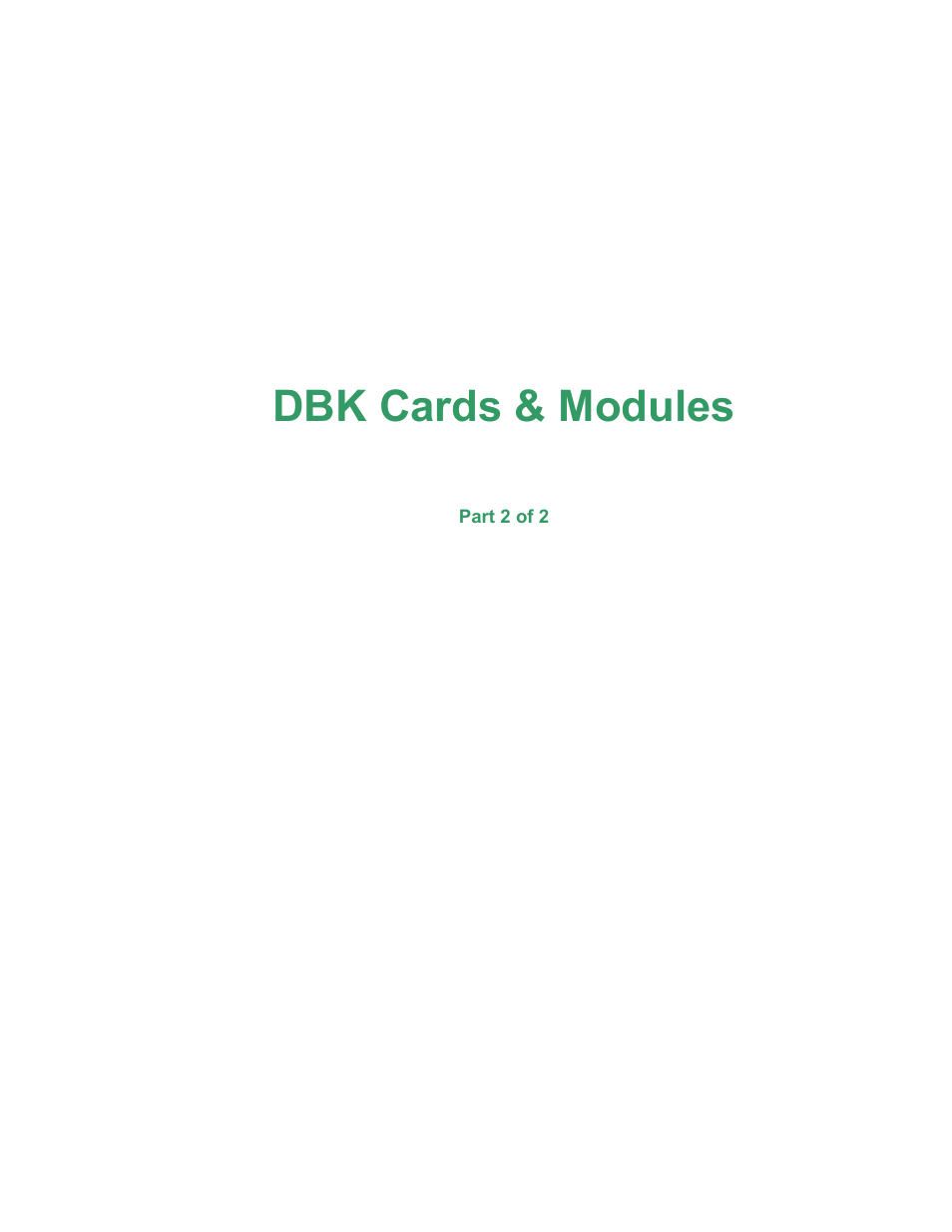 Dbk cards & modules | Measurement Computing DBK Part 2 User Manual | Page 3 / 306