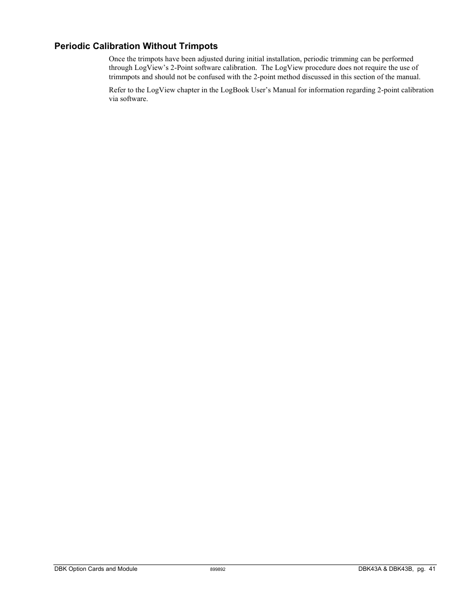 Periodic calibration without trimpots | Measurement Computing DBK Part 2 User Manual | Page 61 / 306