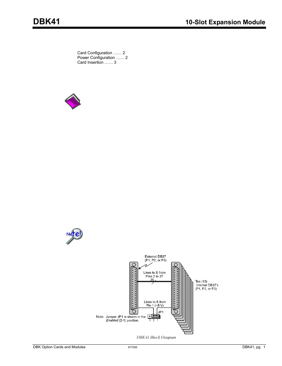 Dbk41, 10-slot expansion module, Dbk41, Slot expansion module | Overview | Measurement Computing DBK Part 2 User Manual | Page 7 / 306