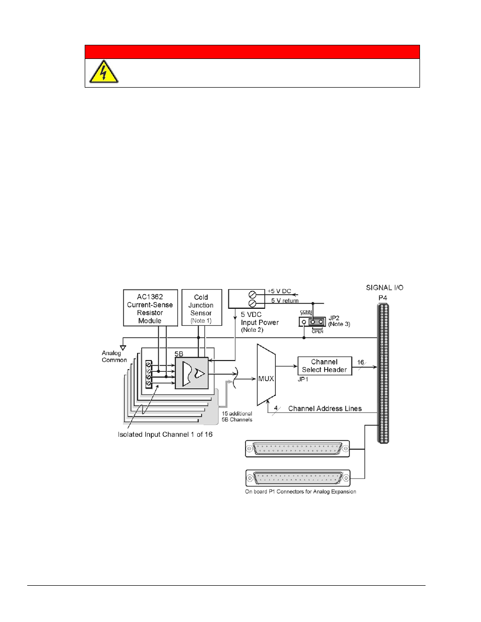 Warning | Measurement Computing DBK207 User Manual | Page 2 / 8