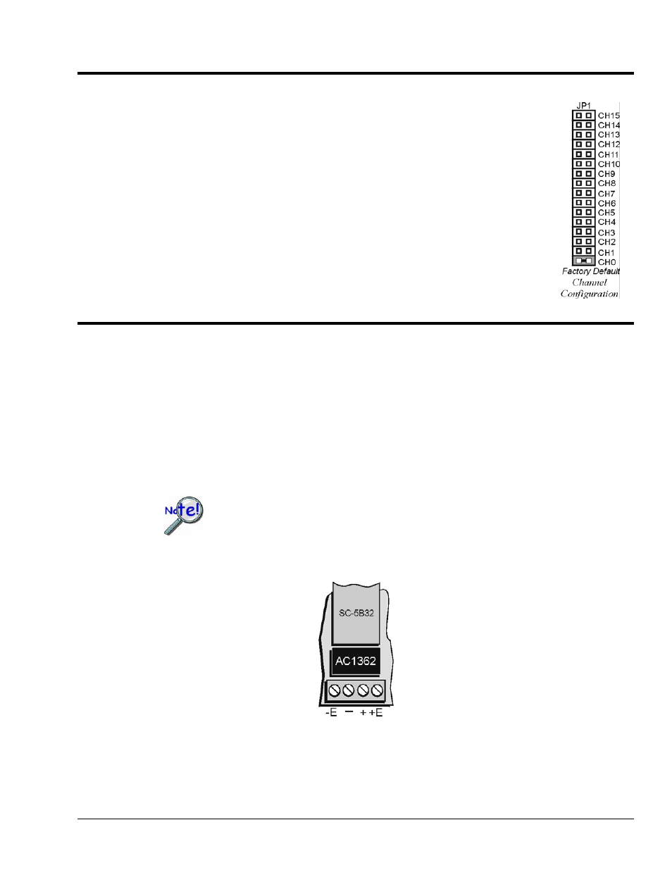 Channel configuration, 5b module connection | Measurement Computing DBK207 User Manual | Page 5 / 8