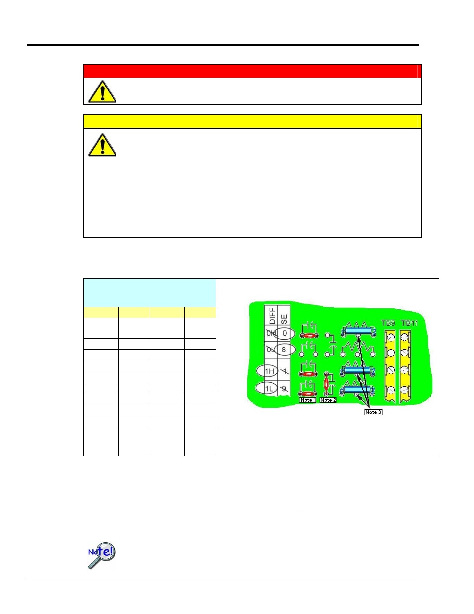 Adding resistor/capacitor filter networks, Warning, Caution | Measurement Computing DBK213 User Manual | Page 10 / 14