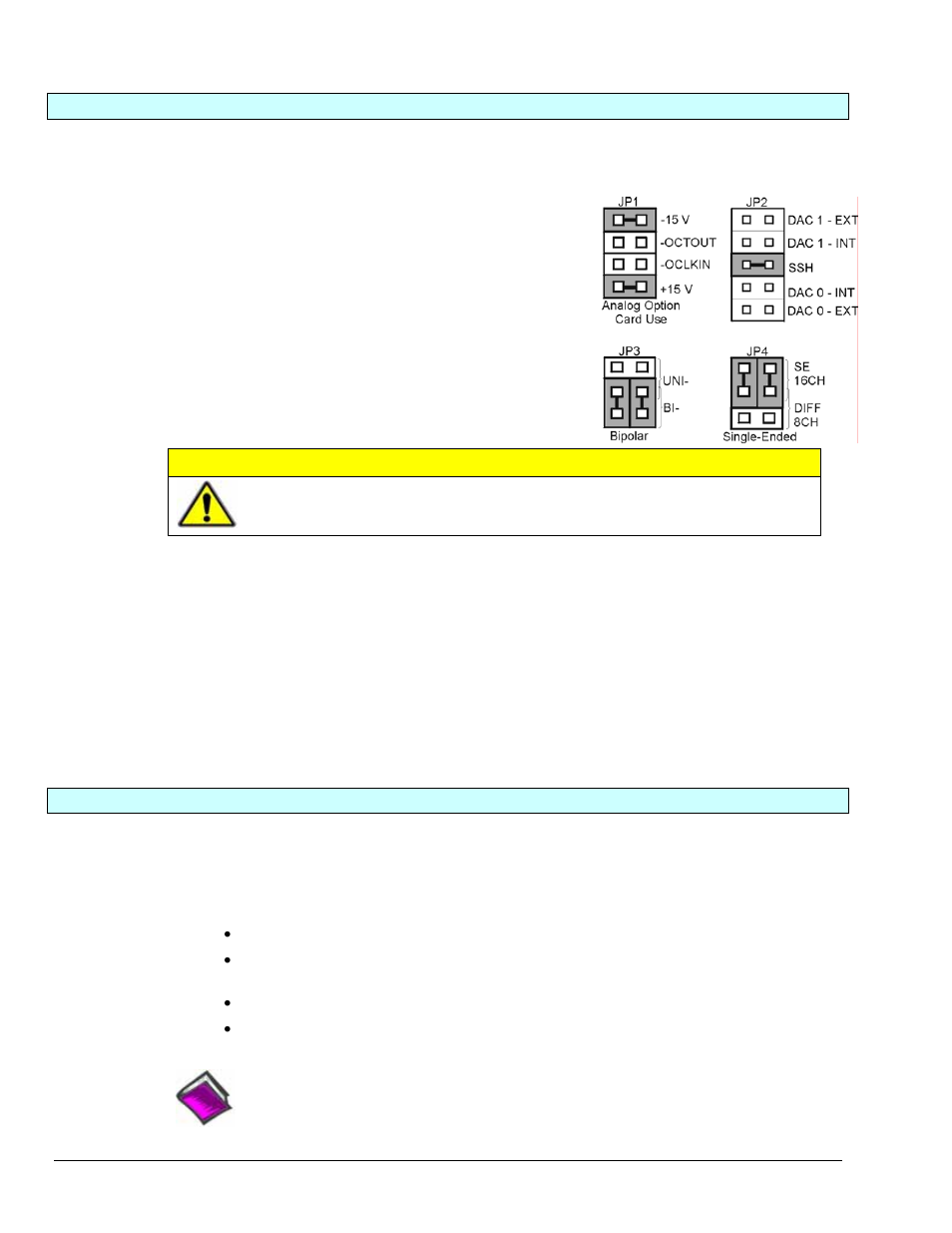 Data acquisition device …… 10 ce compliance …… 10, Configuring the primary data acquisition device, Caution | Ce compliance | Measurement Computing DBK55 User Manual | Page 10 / 12