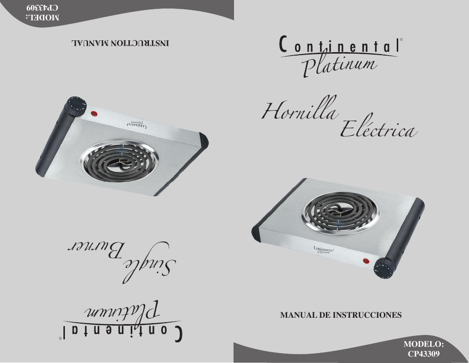 Hornilla eléctrica single burner | Continental CP43309 User Manual | Page 5 / 8