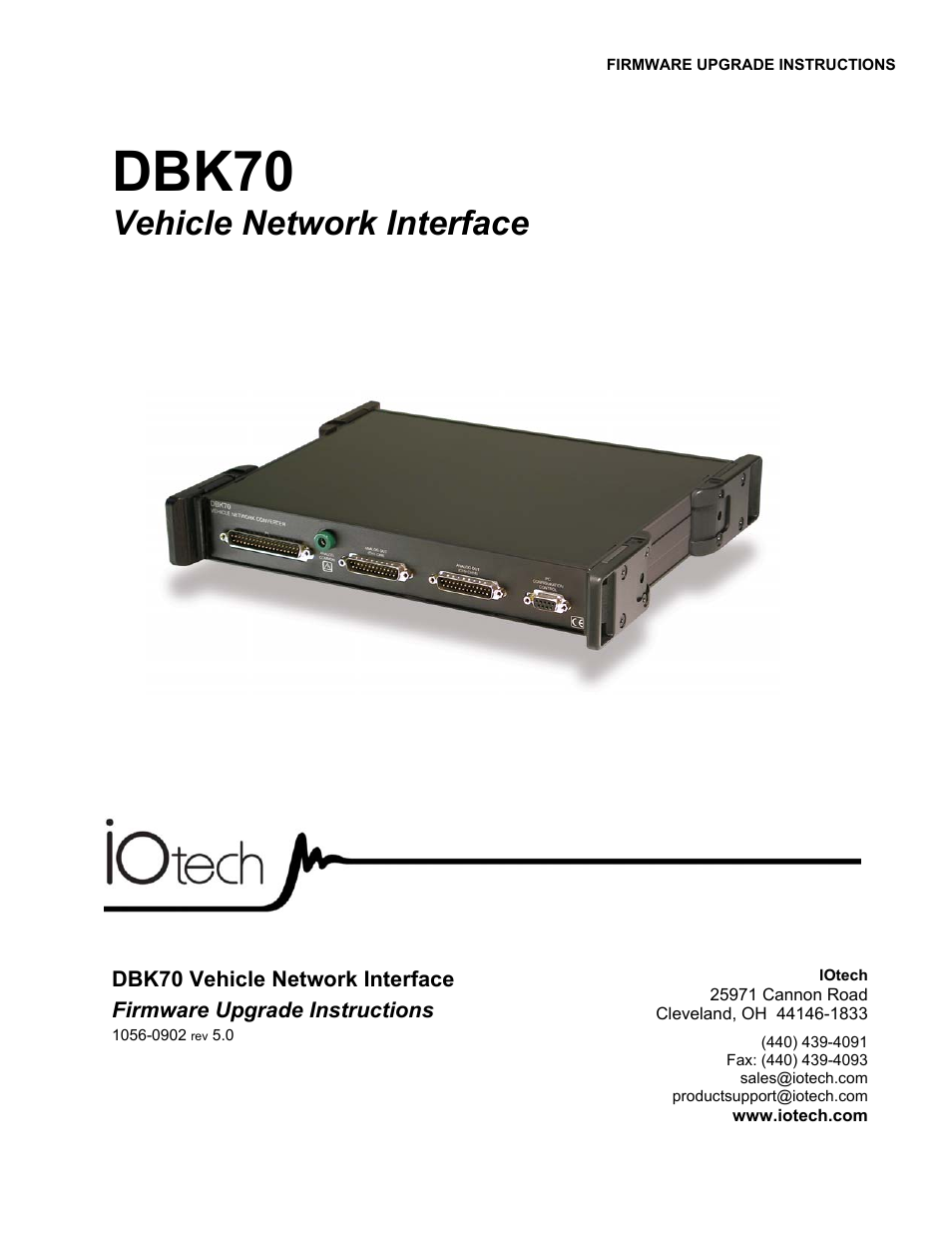 Dbk70, Vehicle network interface | Measurement Computing DBK70 User Manual | Page 101 / 108