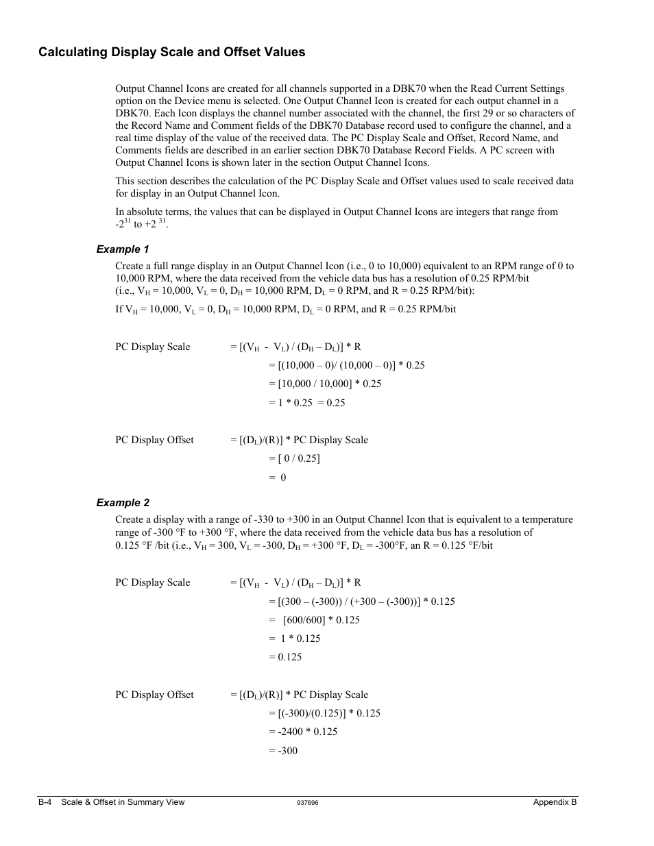 Calculating display scale and offset values | Measurement Computing DBK70 User Manual | Page 108 / 108