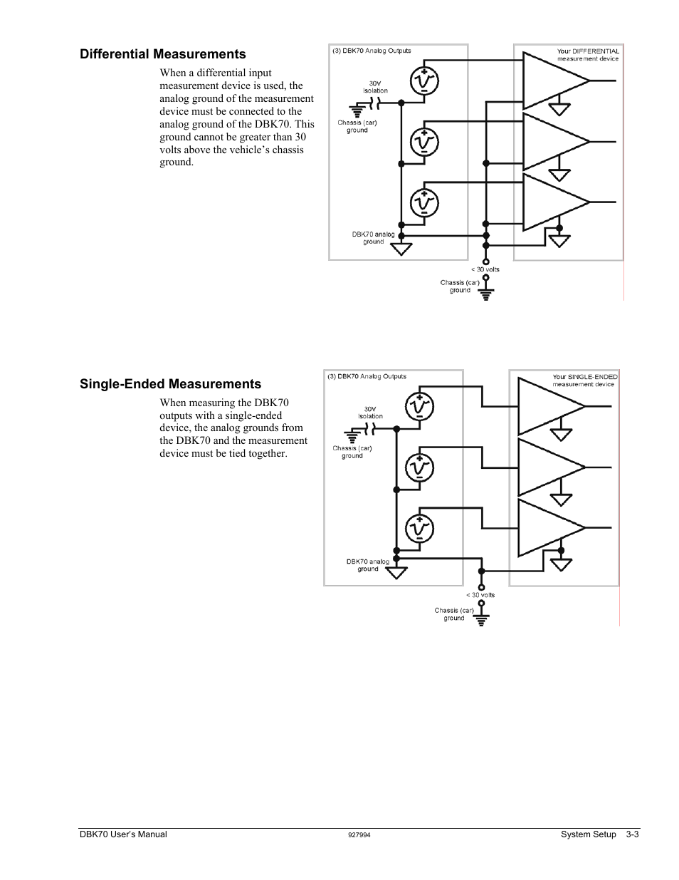 Differential measurements, Single-ended measurements | Measurement Computing DBK70 User Manual | Page 13 / 108