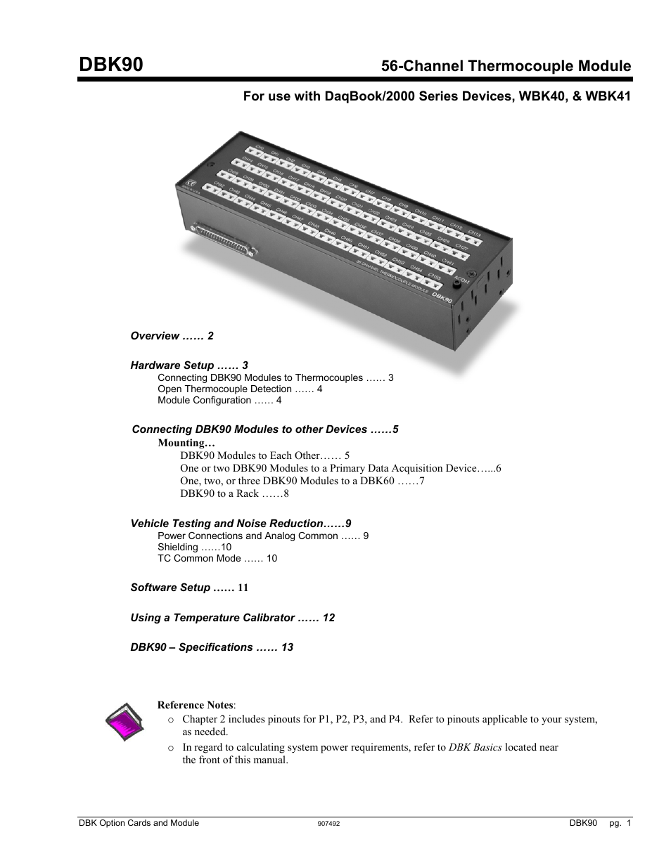 Measurement Computing DBK90 User Manual | 14 pages