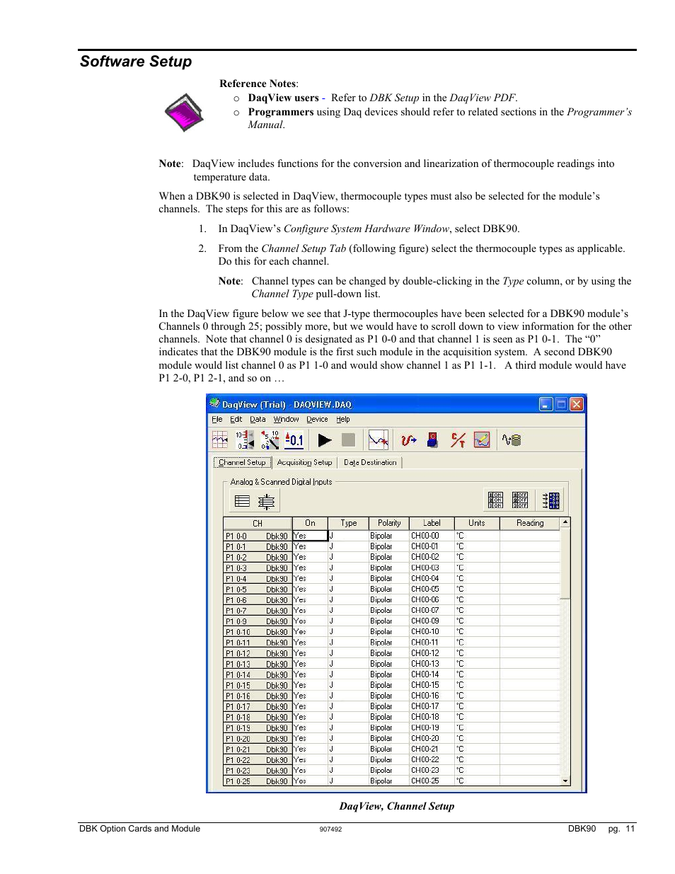 Software setup | Measurement Computing DBK90 User Manual | Page 11 / 14