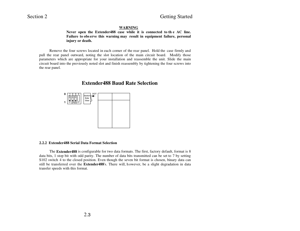 Extender488 baud rate selection | Measurement Computing Extender488 User Manual | Page 13 / 39