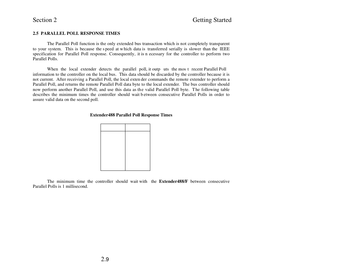 Parallel poll response times | Measurement Computing Extender488 User Manual | Page 19 / 39