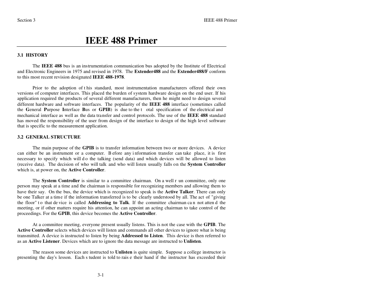 Section 3 - ieee 488 primer, History, General structure | Ieee 488 primer | Measurement Computing Extender488 User Manual | Page 21 / 39
