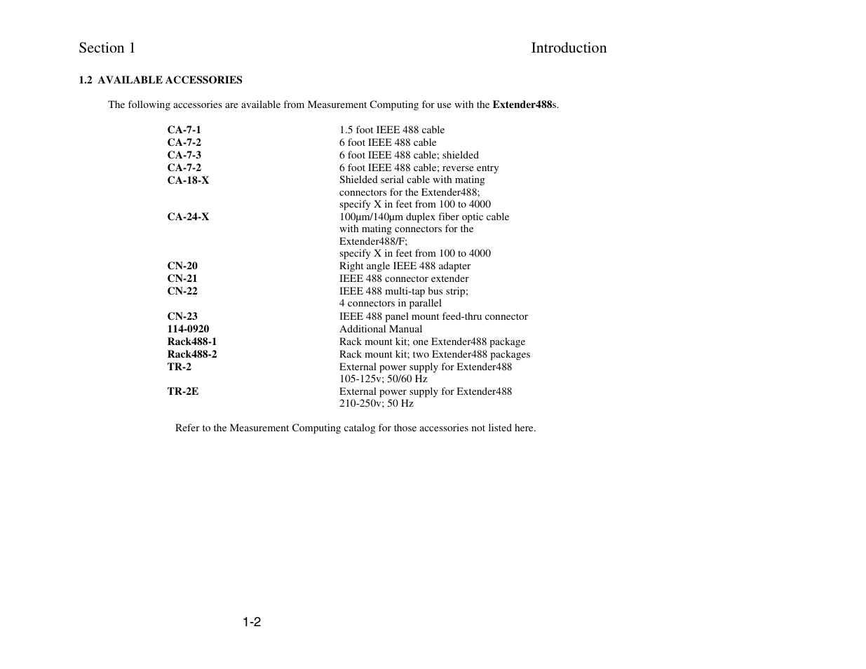 Measurement Computing Extender488 User Manual | Page 6 / 39