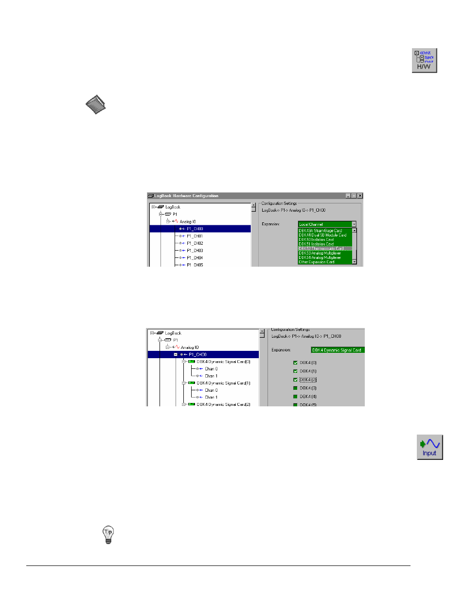 Setting up dbk cards…… lv-16 | Measurement Computing LogBook Series User Manual | Page 142 / 222