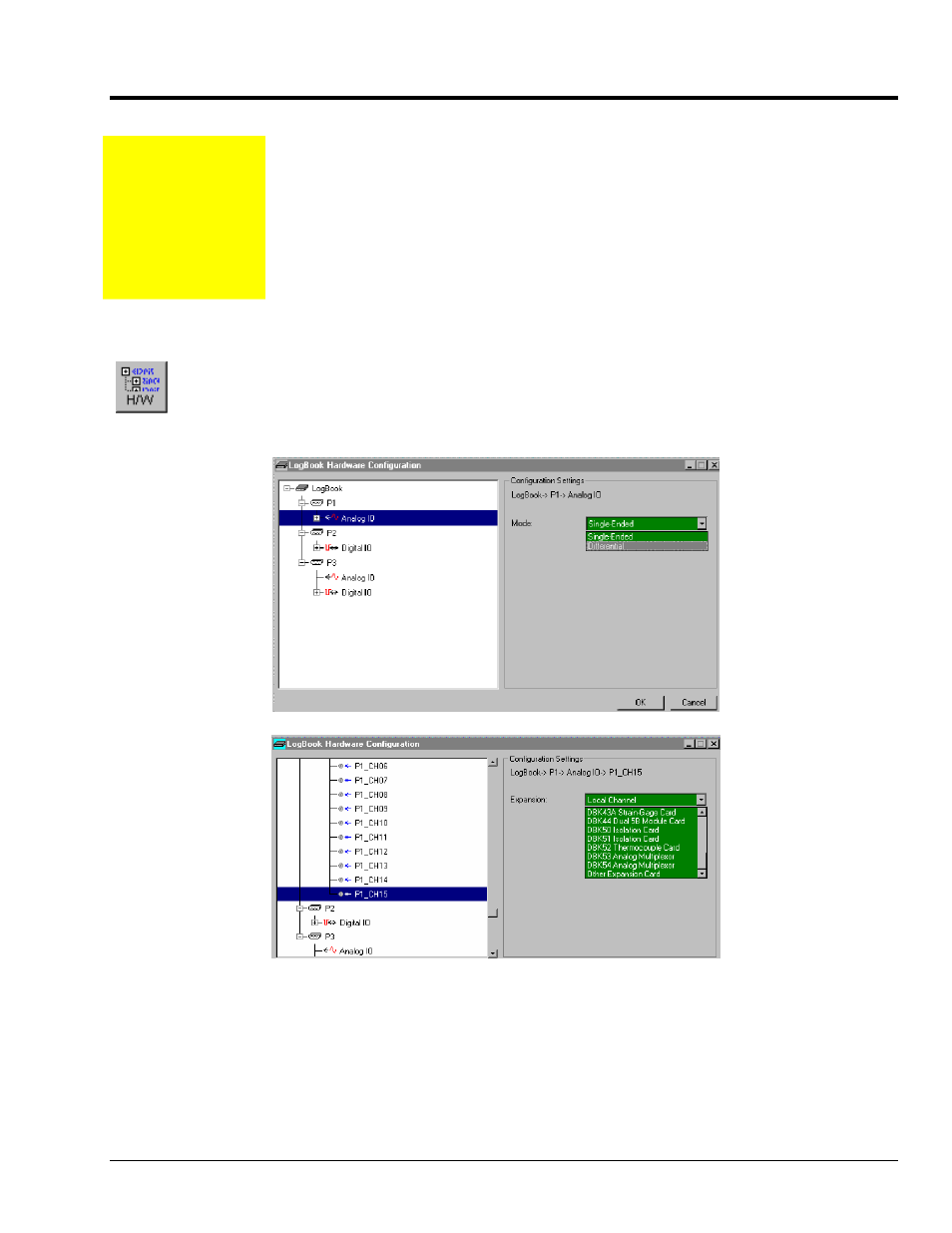 Nu…… lv-29, Re configuration…… lv-29, View menu | Hardware configuration | Measurement Computing LogBook Series User Manual | Page 155 / 222