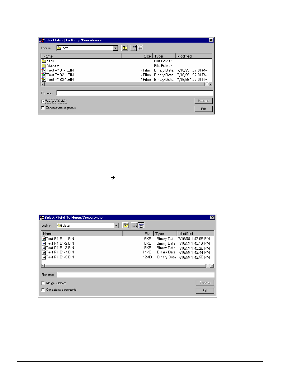 Data…… lv-52, Merging binary data | Measurement Computing LogBook Series User Manual | Page 178 / 222