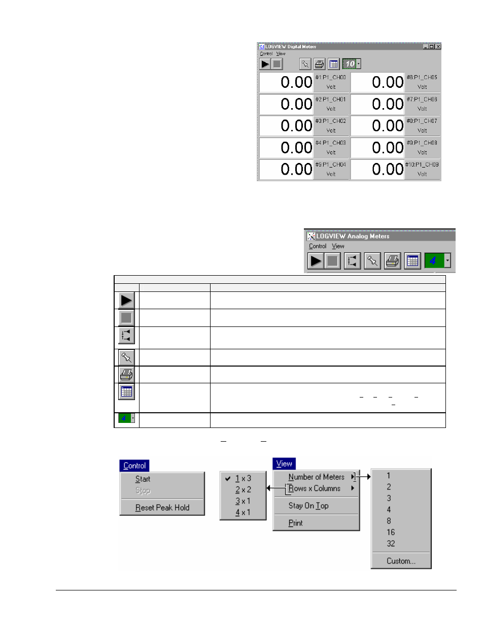 Digital meters, Meters configuration | Measurement Computing LogBook Series User Manual | Page 181 / 222