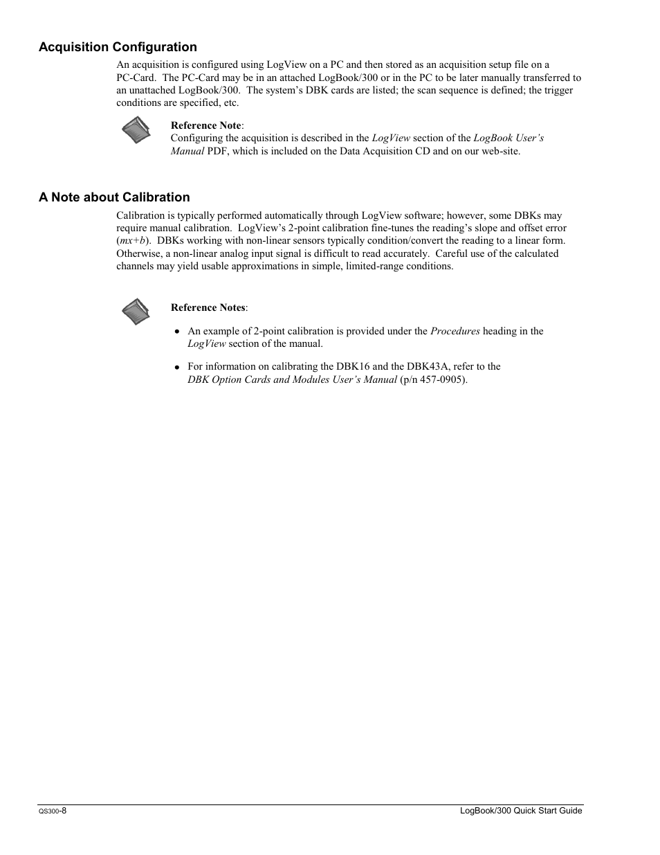 Acquisition configuration | Measurement Computing LogBook Series User Manual | Page 33 / 222