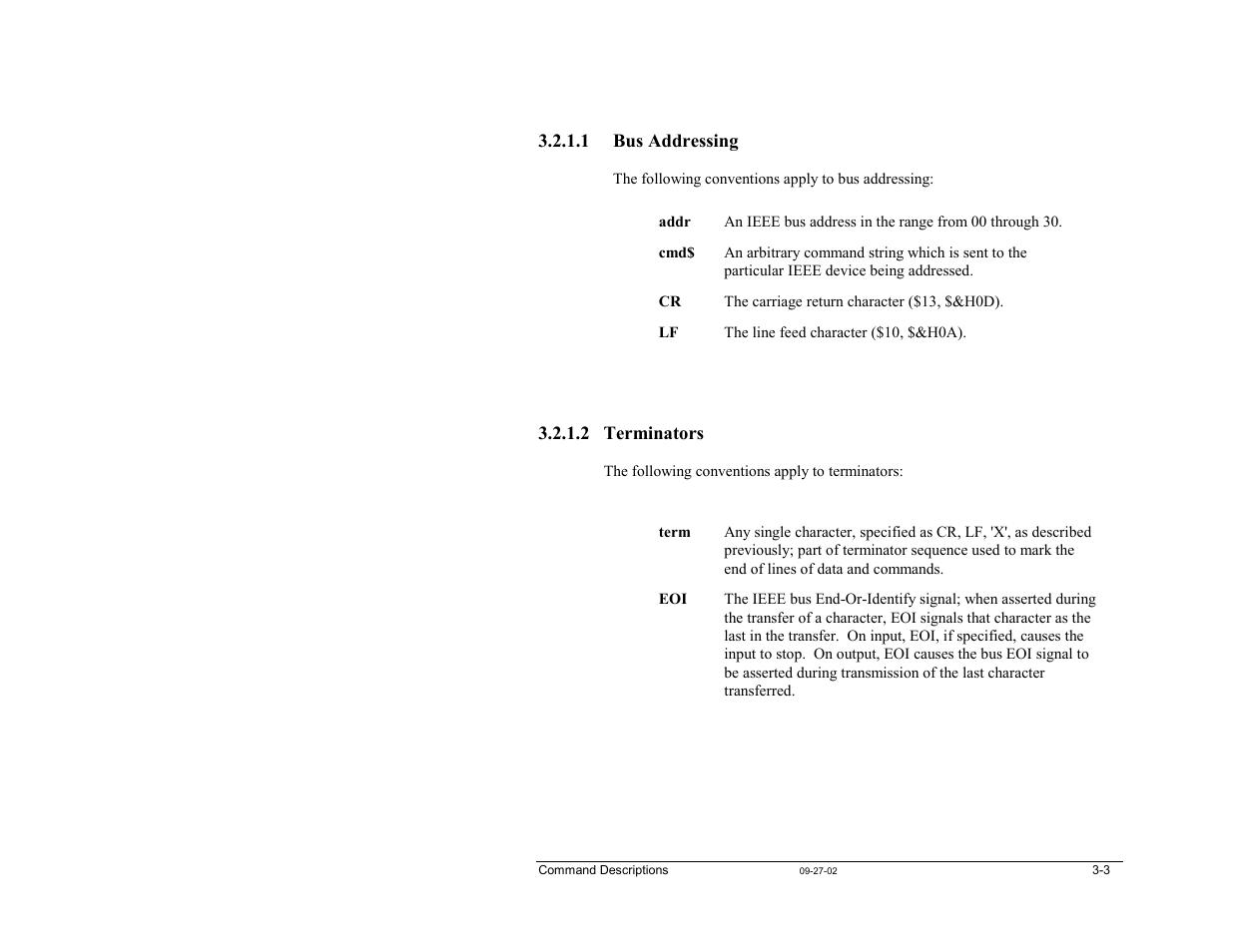 1 bus addressing, 2 terminators | Measurement Computing Micro488/p User Manual | Page 21 / 44