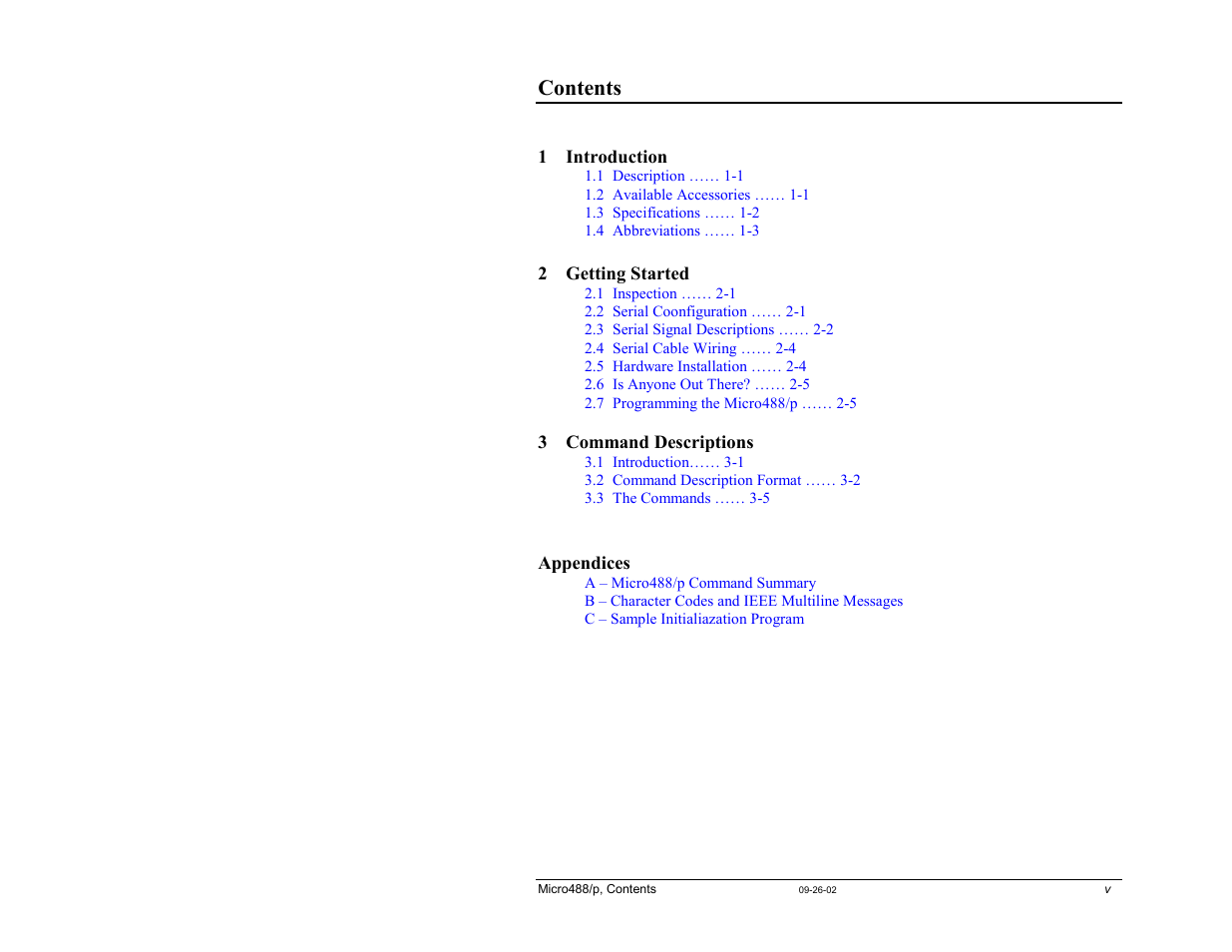 Measurement Computing Micro488/p User Manual | Page 5 / 44