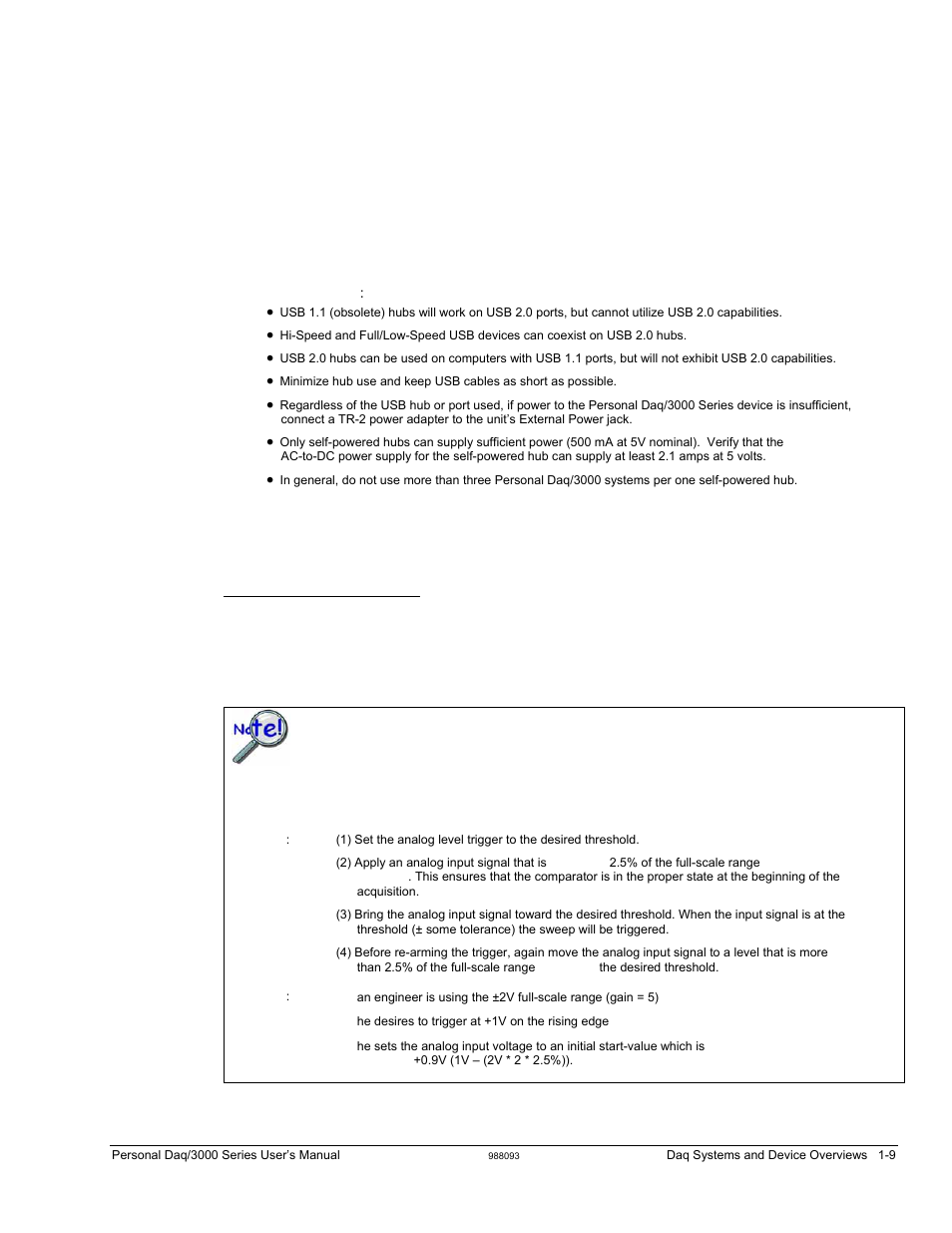 Usb2.0 versus usb1.1, Triggering | Measurement Computing Personal Daq/3000 Series User Manual | Page 17 / 86