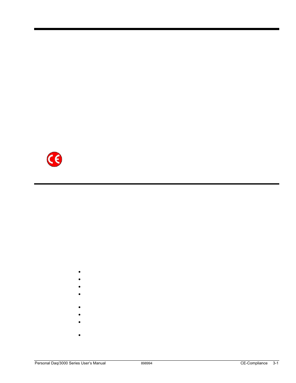 Ch 3 - ce-compliance, Overview, Ce standards and directives | Ce-compliance 3 | Measurement Computing Personal Daq/3000 Series User Manual | Page 31 / 86