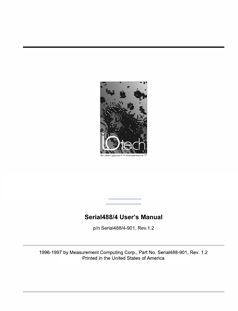 Measurement Computing Serial488/4 User Manual | 91 pages