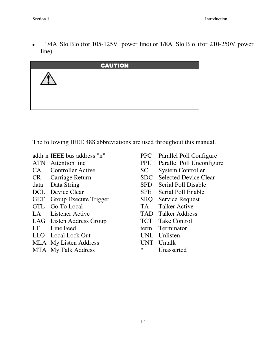 4 abbreviations | Measurement Computing Serial488/4 User Manual | Page 12 / 91