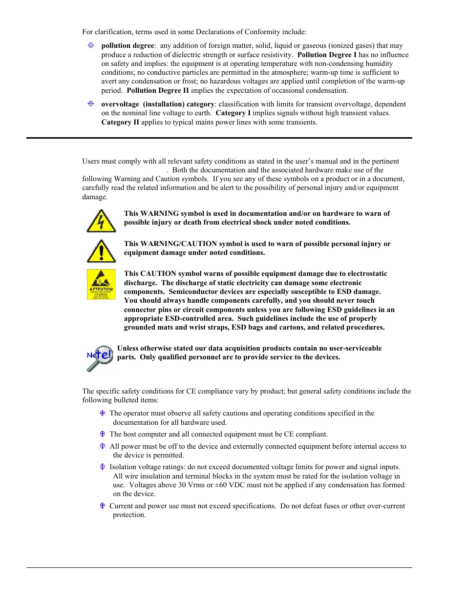 Safety conditions | Measurement Computing StrainBook/616 User Manual | Page 102 / 146