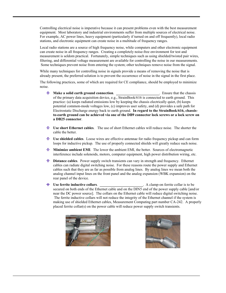 Noise considerations | Measurement Computing StrainBook/616 User Manual | Page 104 / 146