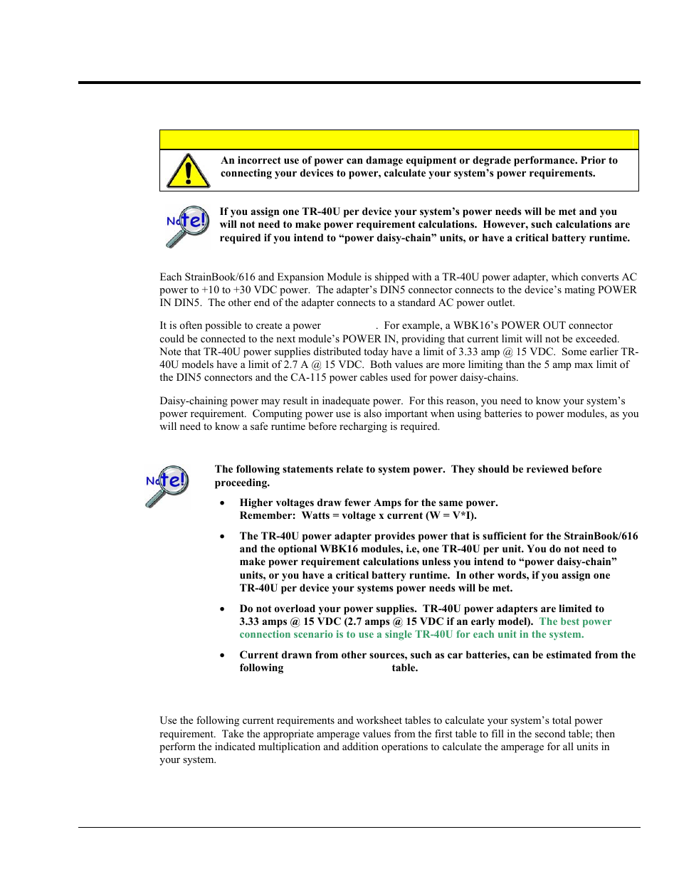 Connecting the system to power, Caution | Measurement Computing StrainBook/616 User Manual | Page 113 / 146