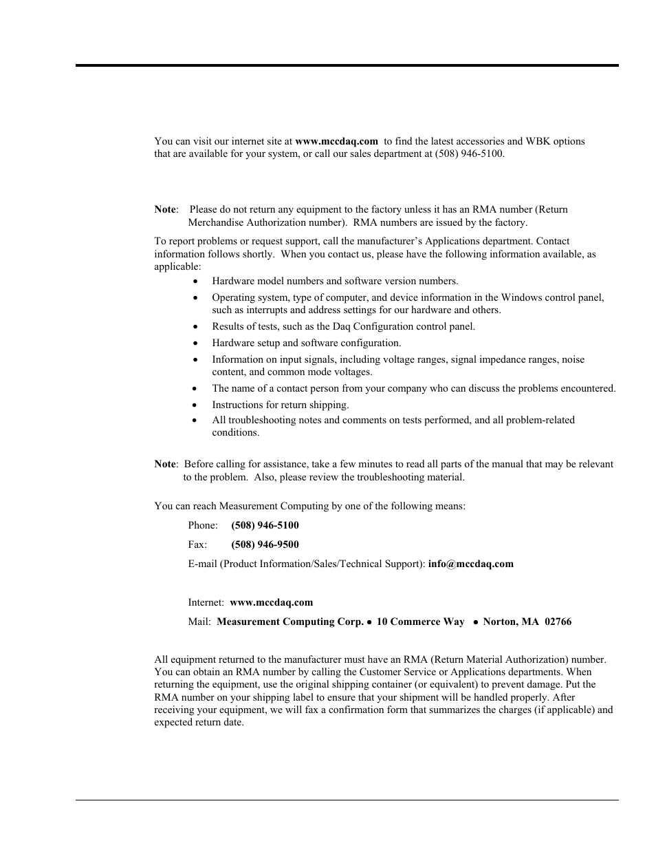 Customer support | Measurement Computing StrainBook/616 User Manual | Page 127 / 146