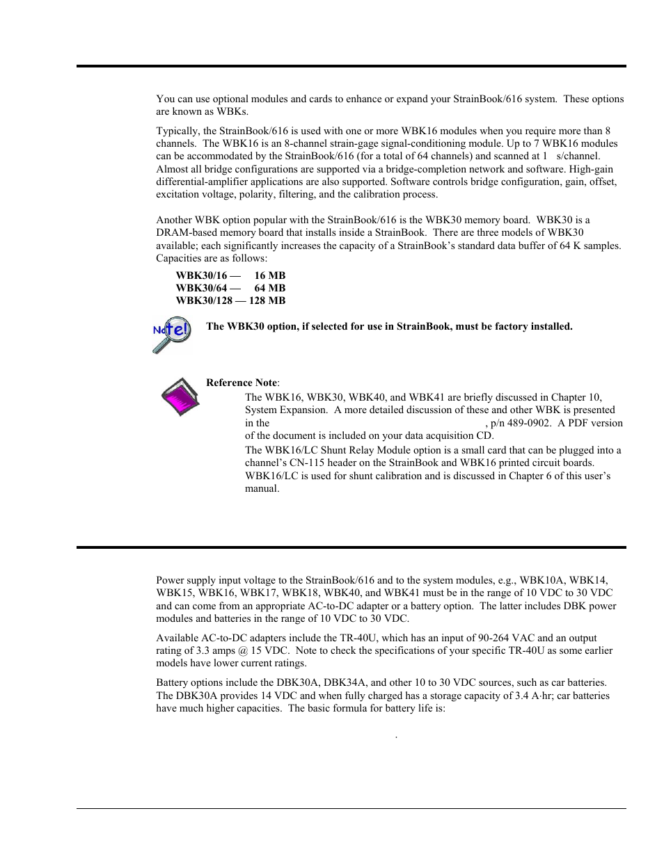 What are wbks, How is strainbook/616 powered | Measurement Computing StrainBook/616 User Manual | Page 13 / 146